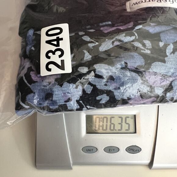 Croft Barrow Top Womens 3X Blue Floral Mesh Overlay Cottagecore Boho Y2K Fairy - Picture 10 of 10